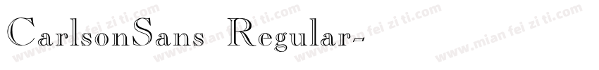 CarlsonSans Regular字体转换